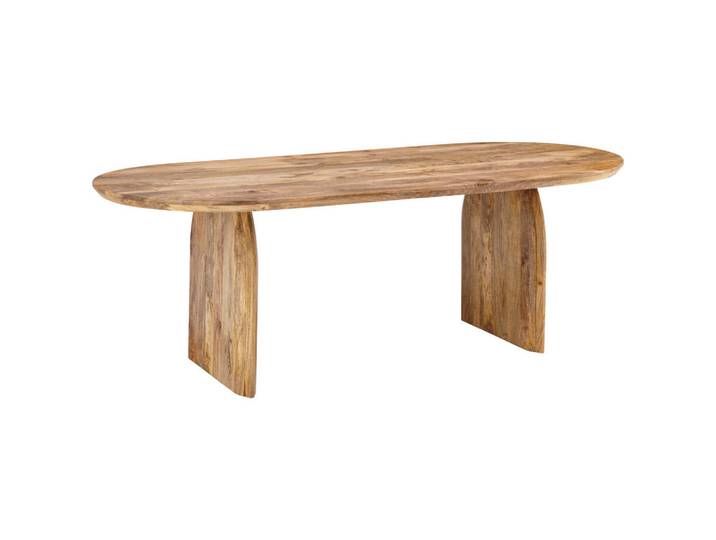 Mid.you Esstisch, Natur, Holz, Mangoholz, teilmassiv, oval, 100x76x220 cm, Esszimmer, Tische, Esstische, Esstische oval