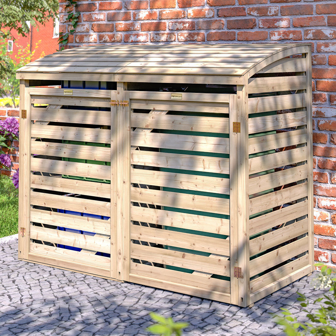 Rowlinson Wooden Single Bin Store 130cm H X 156cm W X 82cm D