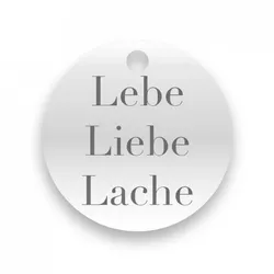 BEKA & BELL - Kette - Lebe Liebe Lache - silber