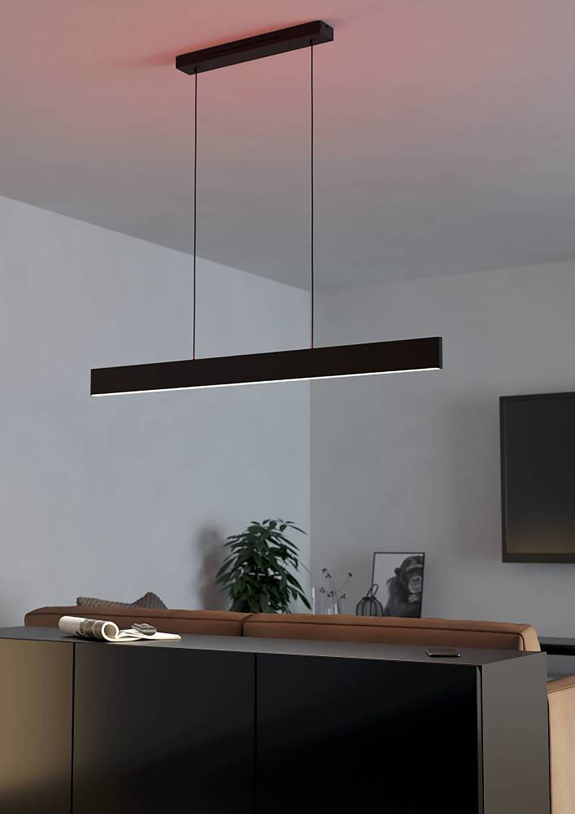 Eglo Connect Zigbee LED-hanglamp Andreas-Z, zwart, modern, dimbaar