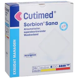 Cutimed Sorbion SANA Wundauflage 22x22 c 24 St