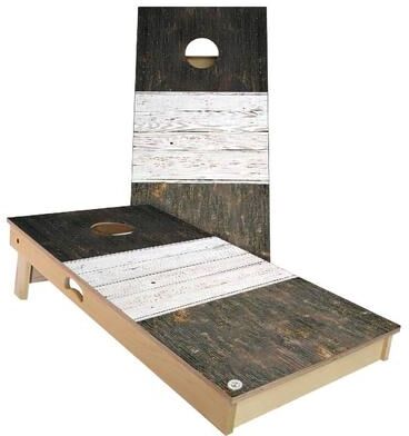 Skip's Garage Italy Flag Rustic Outdoor Cornhole Board Set