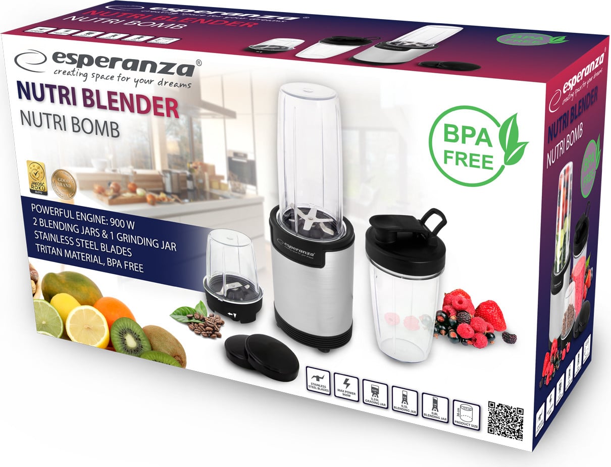 Esperanza Nutri Blender 900W Nutri Bomb 9-in-1