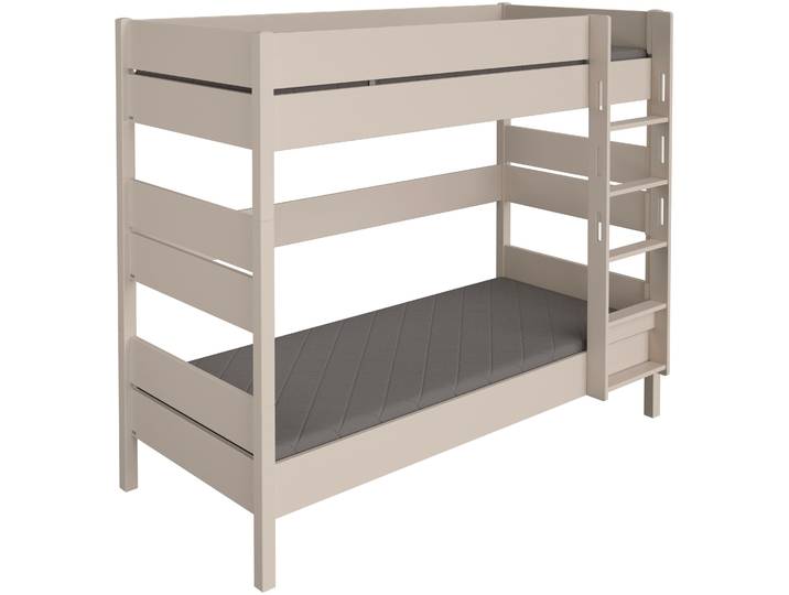 Spielbett PAIDI TIAGO in verschiedenen Größen und Farben, Etagenbett mit Leiter , beige (cashmere, beige, cashmere, beige, cashmere, beige), B:106,3cm H:180,6cm L:210,4cm, Betten, Spielbett, Rausfallschutz, geprüfte Sicherheit, umbaubares Bett mit Massivholz