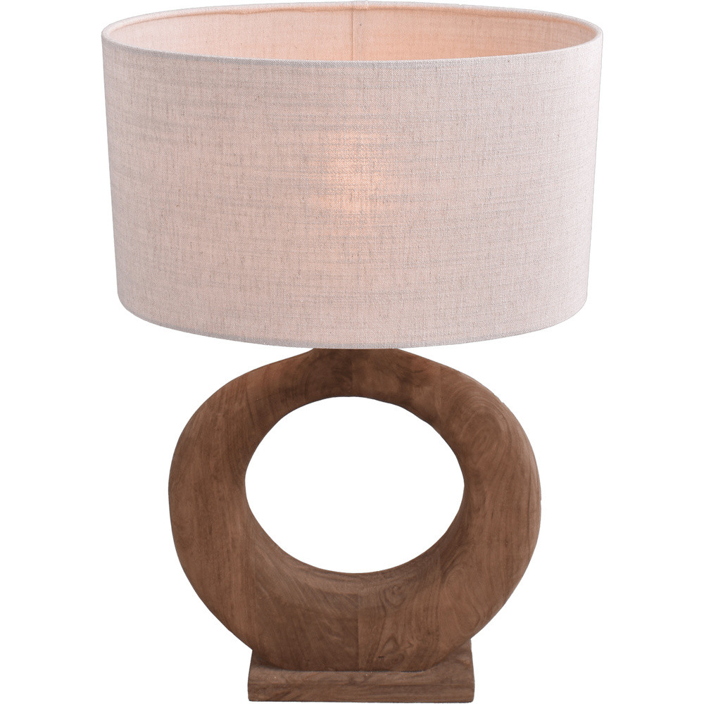 Masterlight Woodie Round Japandi schemerlamp - Hout - Beige - Diameter: 45 cm
