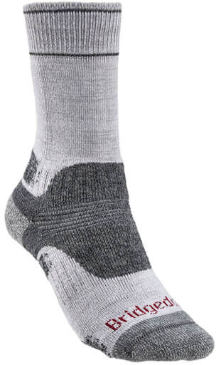 Bridgedale Womens Hike Midweight Merino Performance Boot Socks Silver Grey