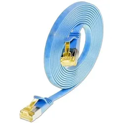 4x Wirewin Slim Patchkabel: U/FTP, 10cm, blau (U/FTP, CAT6a, 0.10 m), Netzwerkkabel