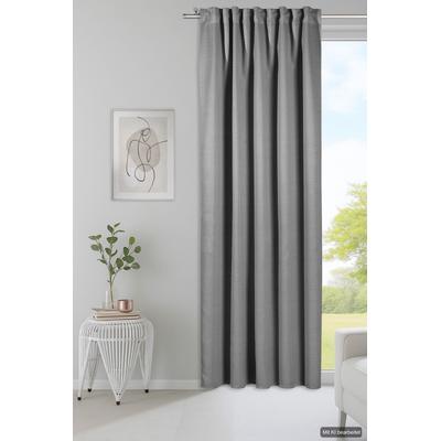 Vorhang HOME WOHNIDEEN "AMIRO", grau, B:135cm H:235cm, Polyester, Gardinen