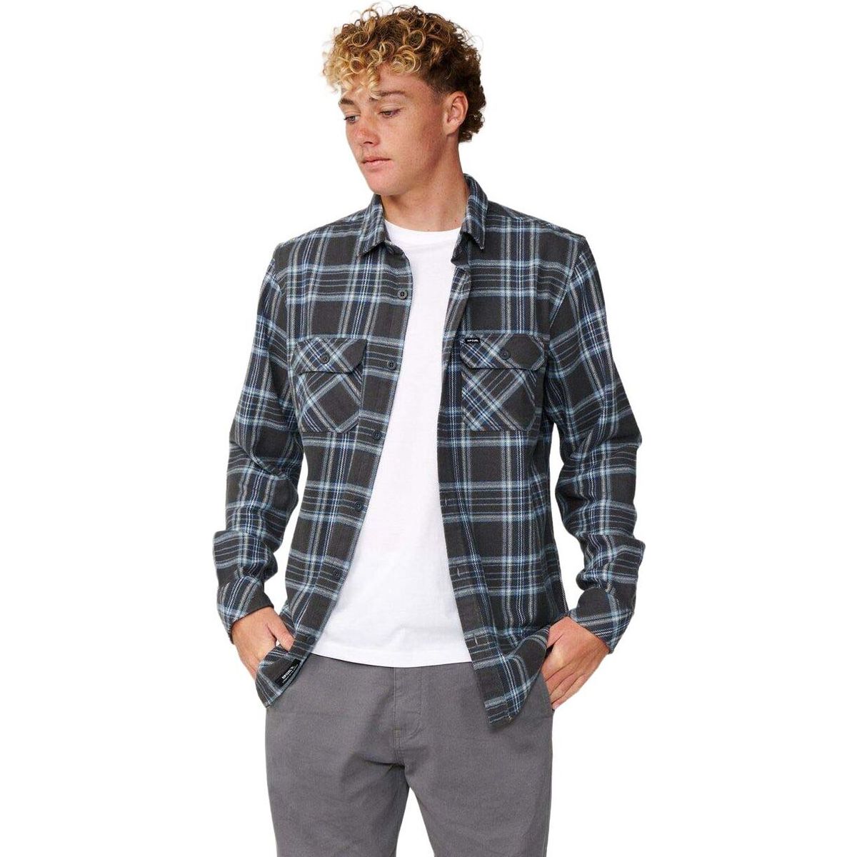 RipCurl Premium Surf Griffin Flannel washed black (8264) S 01EMSH-8264-S