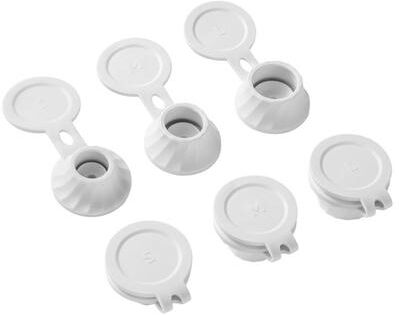 Trendy Discount Goods Inverted Bottle Lids With Transfer Adapter Connector, Bottle Pouring Caps white