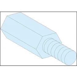 Schneider Electric LVS03186 PrismaSeT-P, Abstandshalter, hexagonal,M5,Höhe=23mm,(4Stück)