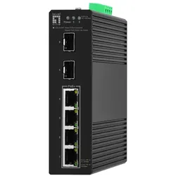 LevelOne Hilbert 6-Port Gigabit PoE Smart Lite Switch, 4 PoE Ausgänge, 2 x Gigabit SFP, 802.3at/af PoE