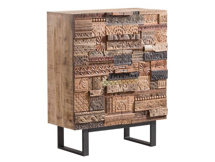 massivum Highboard Greenland 4-türiges rustikales Highboard (1 St)
