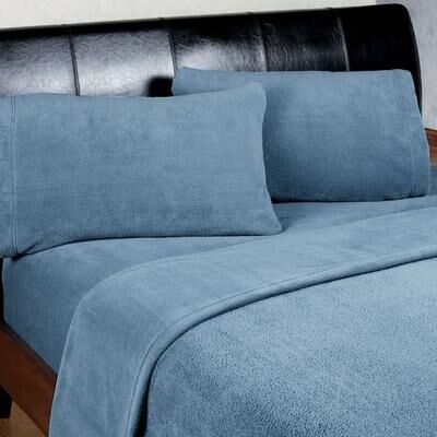 Jla Home/E & E Co. Ltd Soloft Microplush Sheet Set, Full / Double, Sapphire