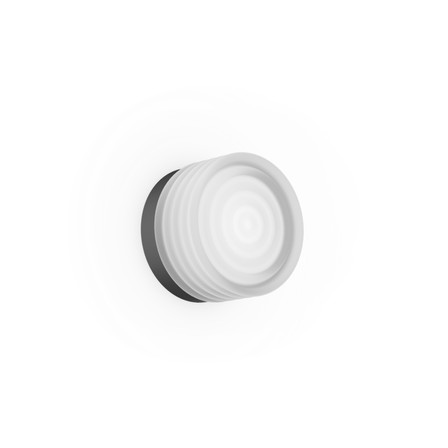 Wever & Ducré LED-Wandleuchte HAJO IP44 WALL SURF 1.0 LED 3000K B-W schwarz- sandgestrahltes Glas 346184BW5 5404037376131
