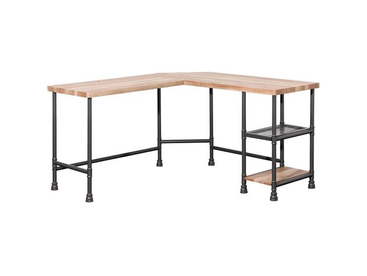 Schreibtisch Benoit dunkelgrau MDF B 138 T 138 cm