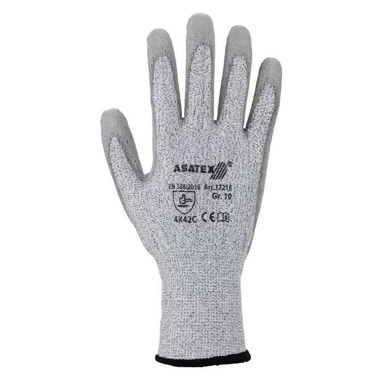 Asatex Schnittschutzhandschuhe Grösse 10 grau/grau EN 388 PSA-Kategorie II (10) (3721E/10)