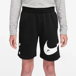 NIKE Sportswear Club French Terry Shorts Kinder 010 - black/white S (128-137 cm)
