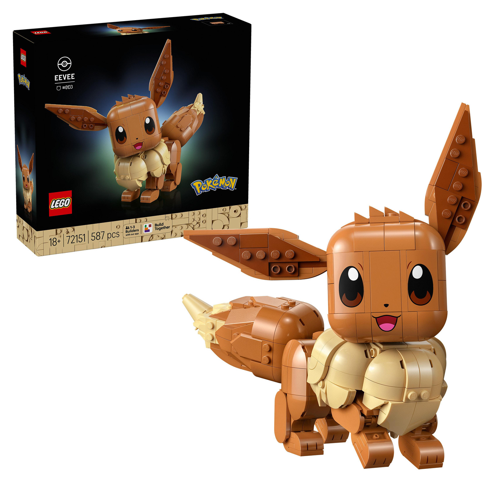 LEGO Pokémon Eevee 72151 Gearticuleerd decoratief figuur collectie
