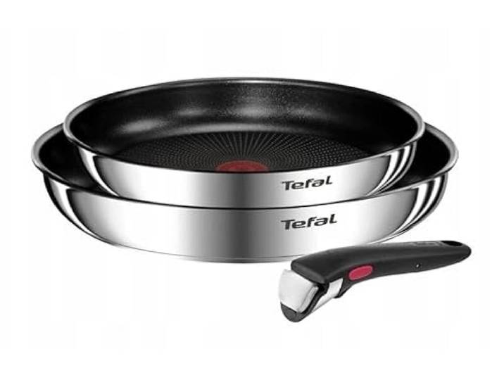 Tefal Ingenio Pfannenset, 2-teilig, 24/28 cm, mit abnehmbarem Griff, antihaftbeschichtet, Edelstahl