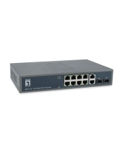 LevelOne Switch 10x GE 2xGSFP 150W 8xPoE (GEP-1221)