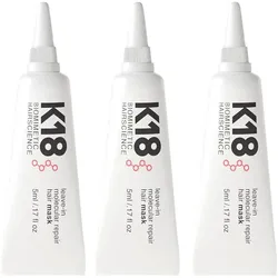 15ml K18 Biomimetic Hairscience Leave-In Molecular Repair Hair Mask Set (3 x 5ml)