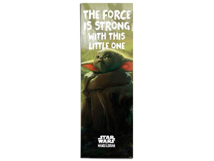 Poster REINDERS Star Wars - Grogu , grün (farbe bild(er): grün), B:53cm H:158cm T:0,1cm, Bilder, Poster, Teenager Zimmer - Grün - 170 gr. Papier - Cartoons - 53x158 cm