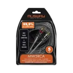 MW5RCA CINCH STEREO AUDIO KABEL AUS HOCHLEITFÄHIGEM VOLLKUPFER (99,9% OFC), 5...