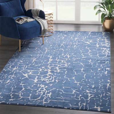 Abani Rugs Regal REG250A Blue Abstract Pebbles Area Rug