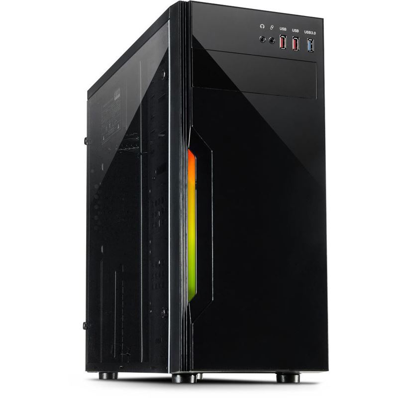 Inter-Tech B-42 RGB mit Sichtfenster Midi Tower ohne Netzteil schwarz
