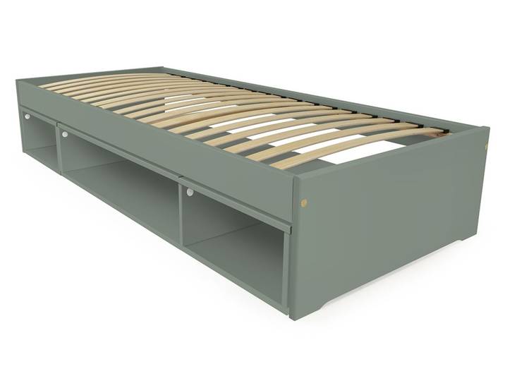 Lit avec rangement Maël 90x200 90x200 Gris