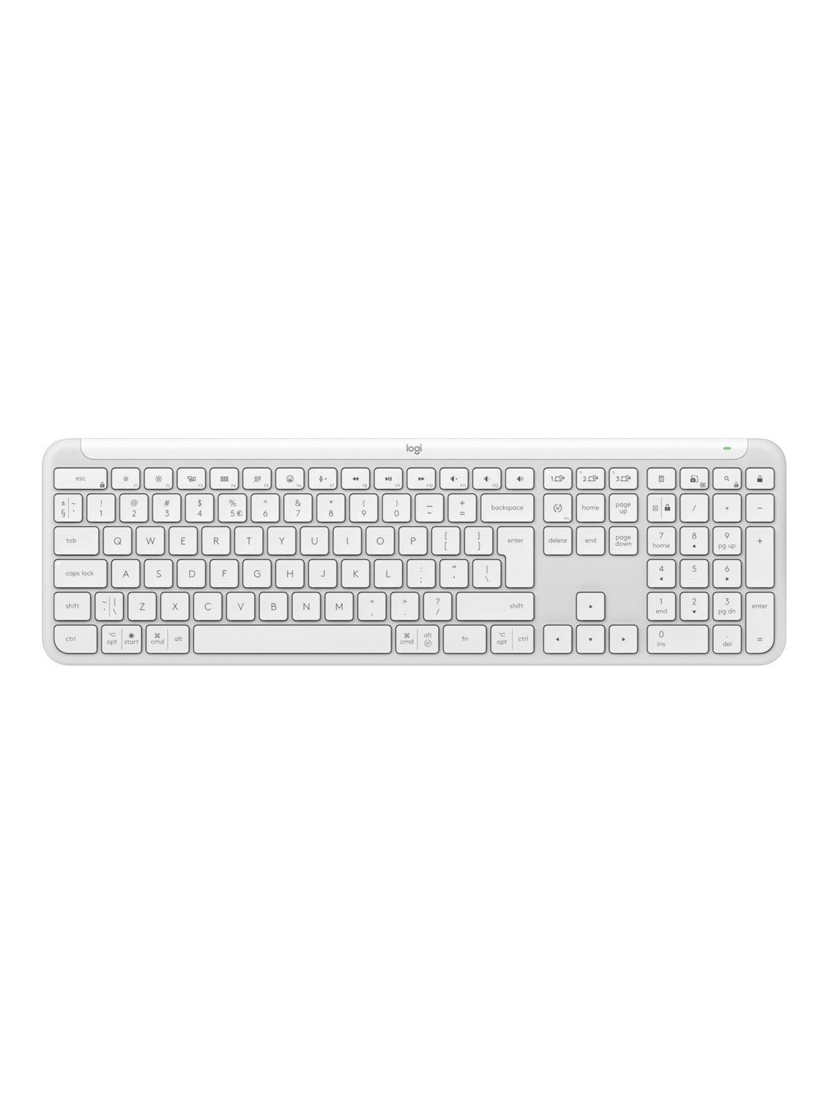 Logitech Signature Slim K950 - Tastatur - Full-Size - Universal - Weiss