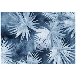 FOTOTAPETE Blätter Abstrakt Blau 416x254 cm