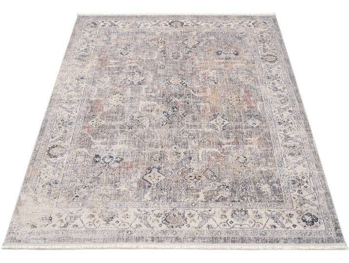 Teppich CLASSICO , grau (grau, creme), B:80cm H:12mm L:150cm, Polyester, GALLERY M BRANDED BY MUSTERRING, Teppiche, Teppich