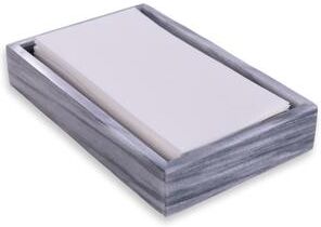 Bey Berk Ezra Carrera Grey Genuine Marble Guest Towel Tray