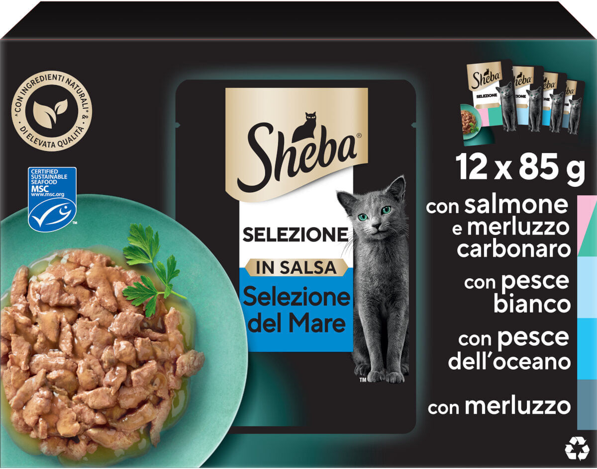Sheba Selezione Cat Busta Multipack 12x85G MIX PESCE