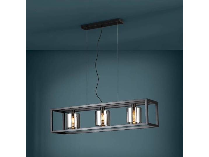 EGLO Hängelampe Brisling, dimmbar, schwarz, für Wohn- / Esszimmer, Metall, Modern, Pendelleuchte