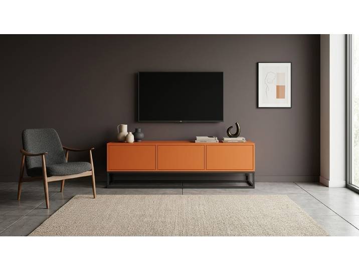 Votre meuble tv peint laqué MDF Peint Orangé pastel