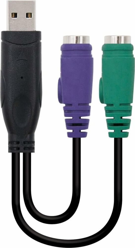 Nanocable PS/2 naar USB adapter, zwart