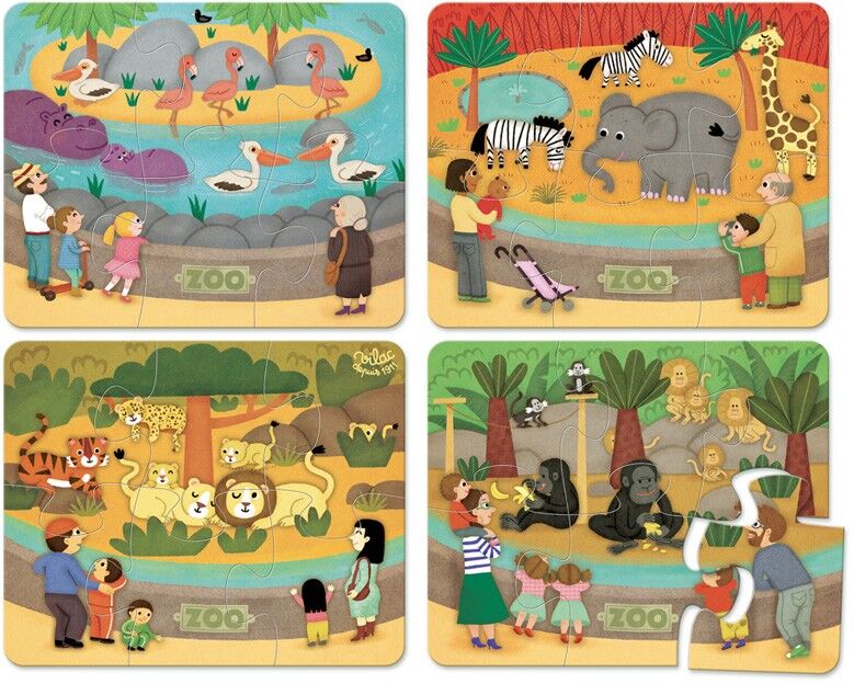 Puzzle Les animaux du zoo 6 pcs - Vilac