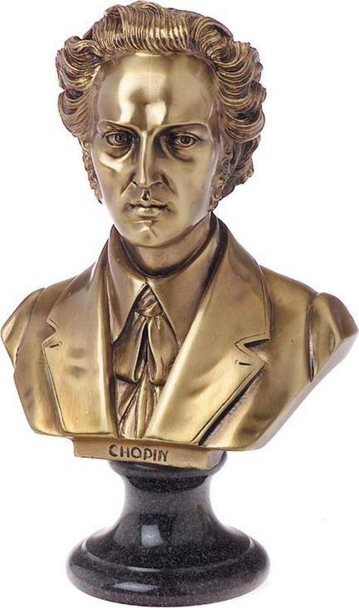 Bronzen borstbeeld van Frederic Chopin, 22 cm