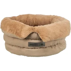 Trixie Legowisko Liano Soft, dla psa, okrągłe, o 45 cm, piaskowy/brązowy (Hund), Hundebett + Katzenbett