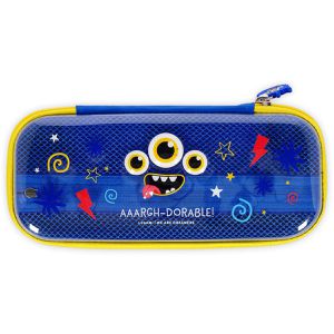 Legami Federmäppchen WonderWow Monster, PCR0007, Schlamperetui, aus Kunststoff, blau transparent