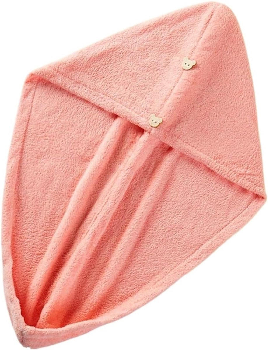 Super absorberende tulband hoofddoek voor het haardrogen - Roze - 60 x 38 cm