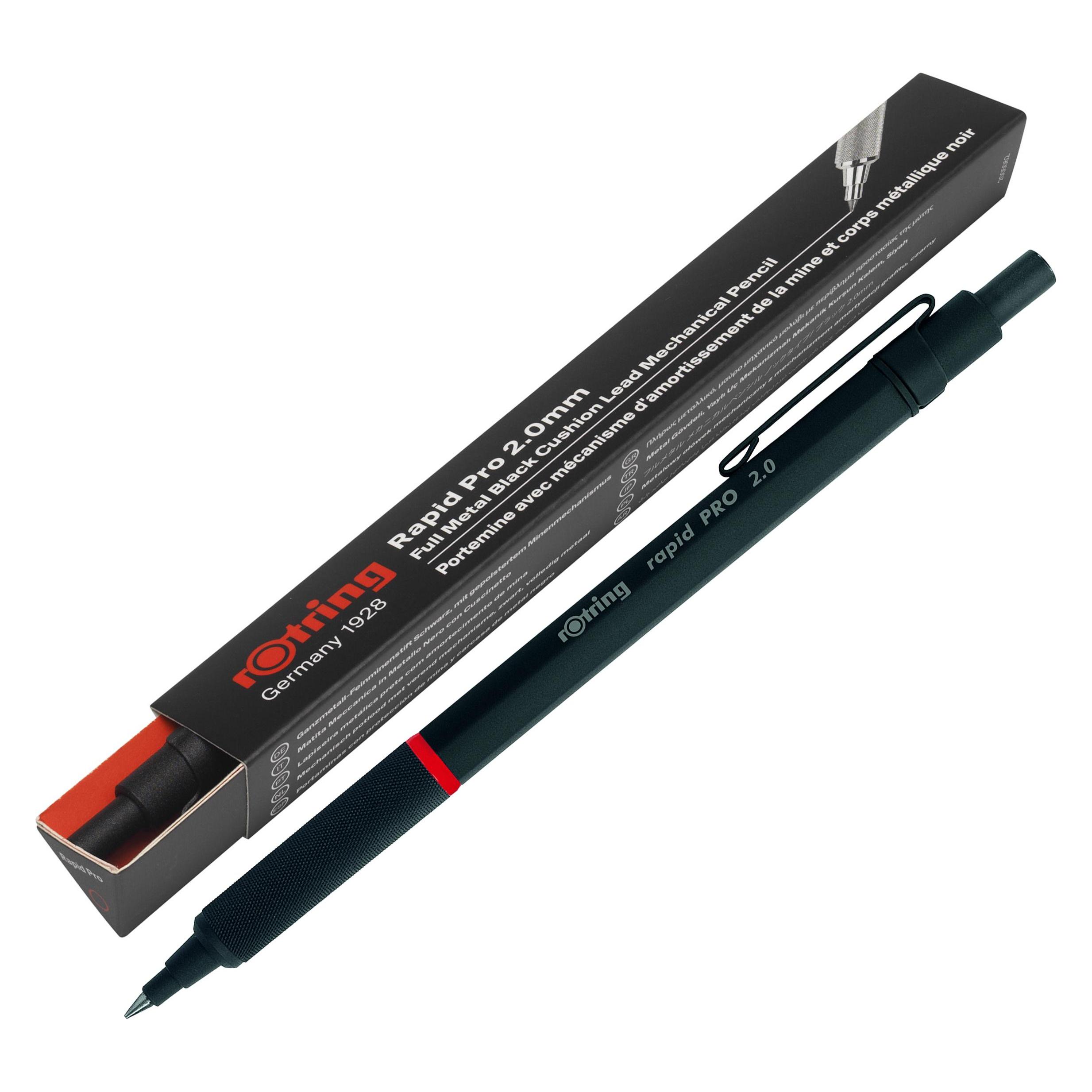 Rotring Feinminenstift rapid PRO SCHWARZ, 2,0 mm (2 mm, HB, 1x) (1904260)