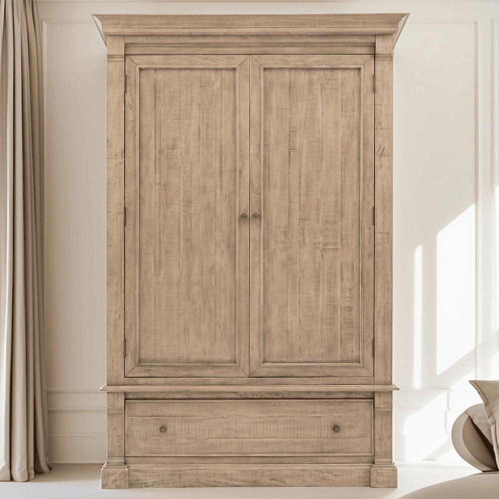 Lilliana Luxury 2 Door Wardrobe with Brass Handles