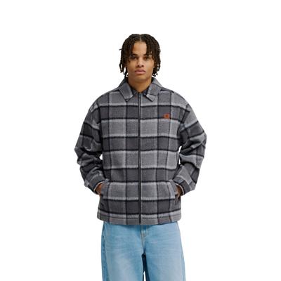 Langarmhemd DC SHOES "Henderson", Herren, Gr. L, grau (schwarz), Obermaterial: 100% Polyester., Hemden