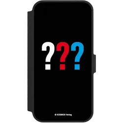 Nivocase Klapphülle für Apple iPhone 14 Handyhülle aus Kunst Leder NIVOflip schwarz Logo Offizielles (Apple iPhone 14), Smartphone Hülle, Schwarz