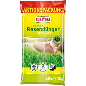 Substral Express Rasendünger Sport & Spiel, Langzeitwirkung bis 60 Tage, 15 kg für 600m²
