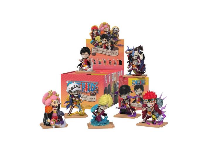 One Piece Anime Sammelfigur Mighty Jaxx One Piece Figur Serie 1 - 2 - 4 - 5 - 6 - 7 Set, Eine Packung – enthält eine zufällige Figur
